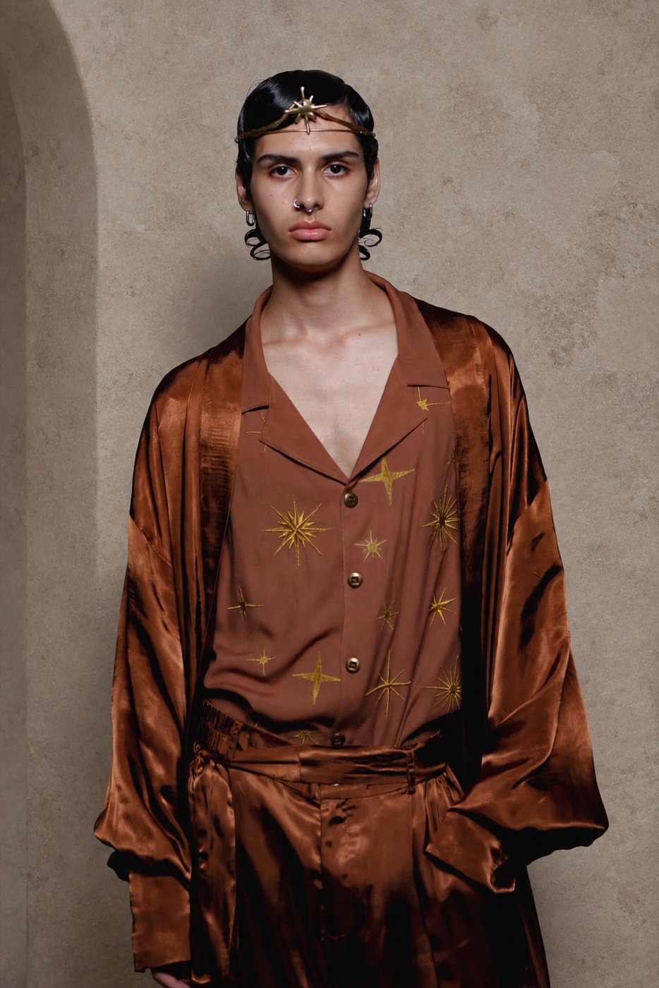 Akasha portrait, copper satin look