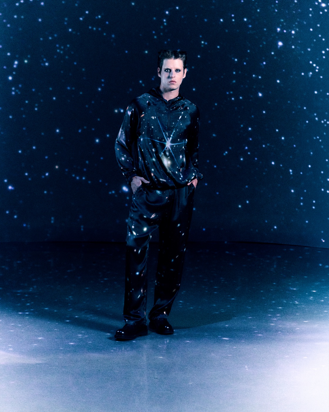 Origin campaign, starfield jacket and trousers