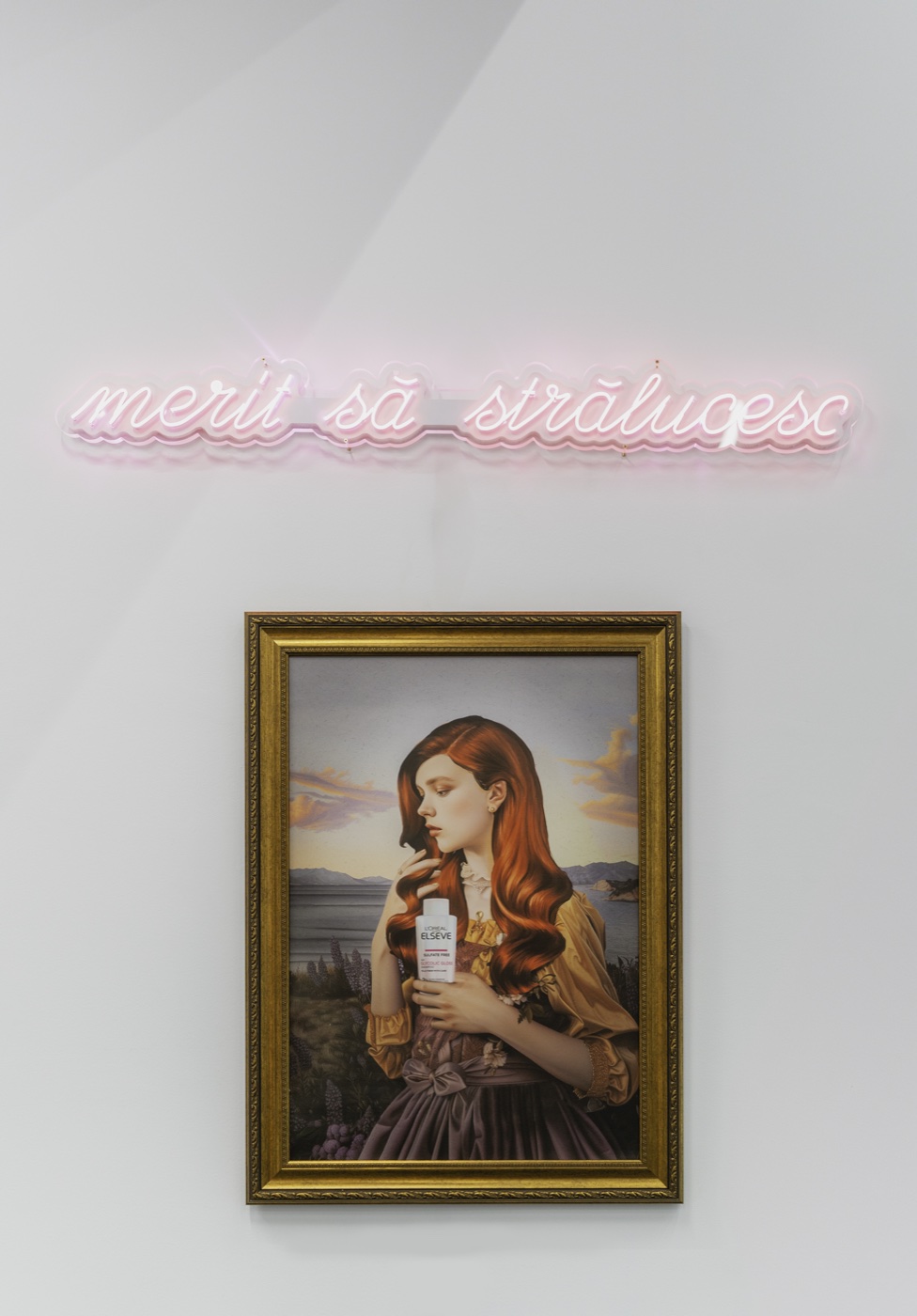 Window to a New World exhibition, neon sign installation