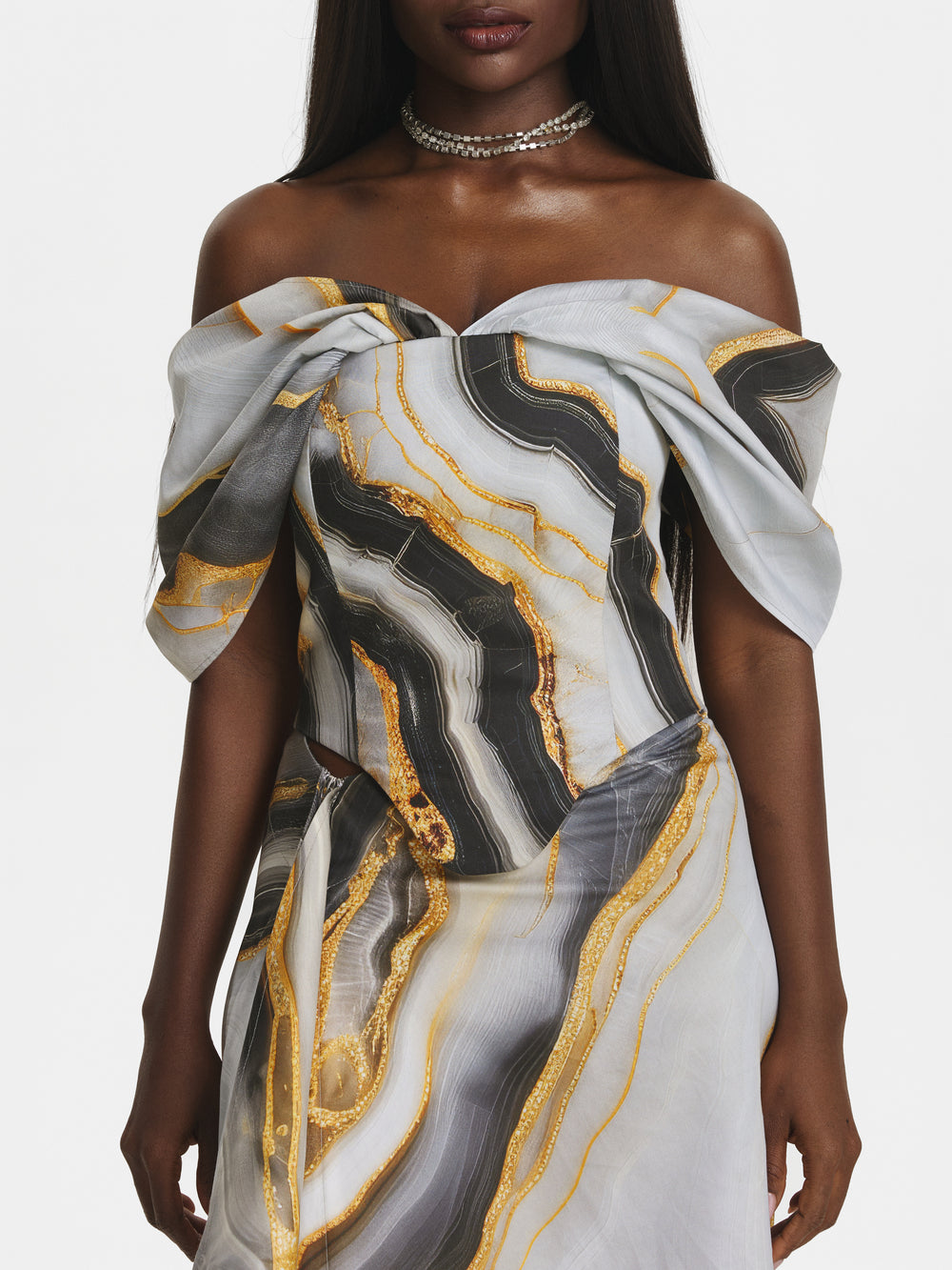 Cotton Marble Corset view 2