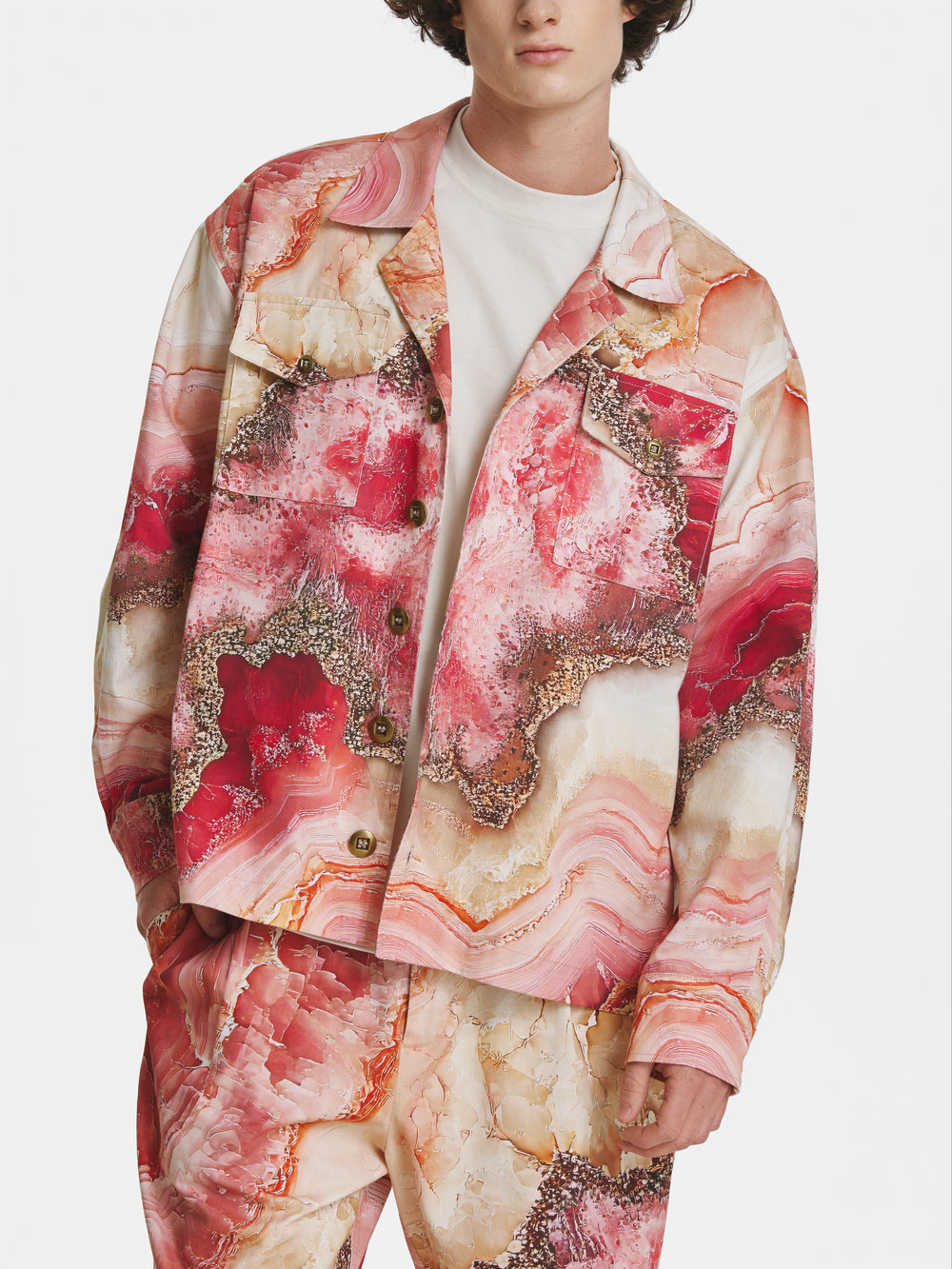 Rose Crystal Denim Jacket view 2