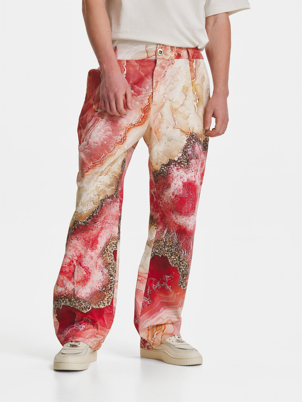 Rose Crystal Denim Trousers view 2