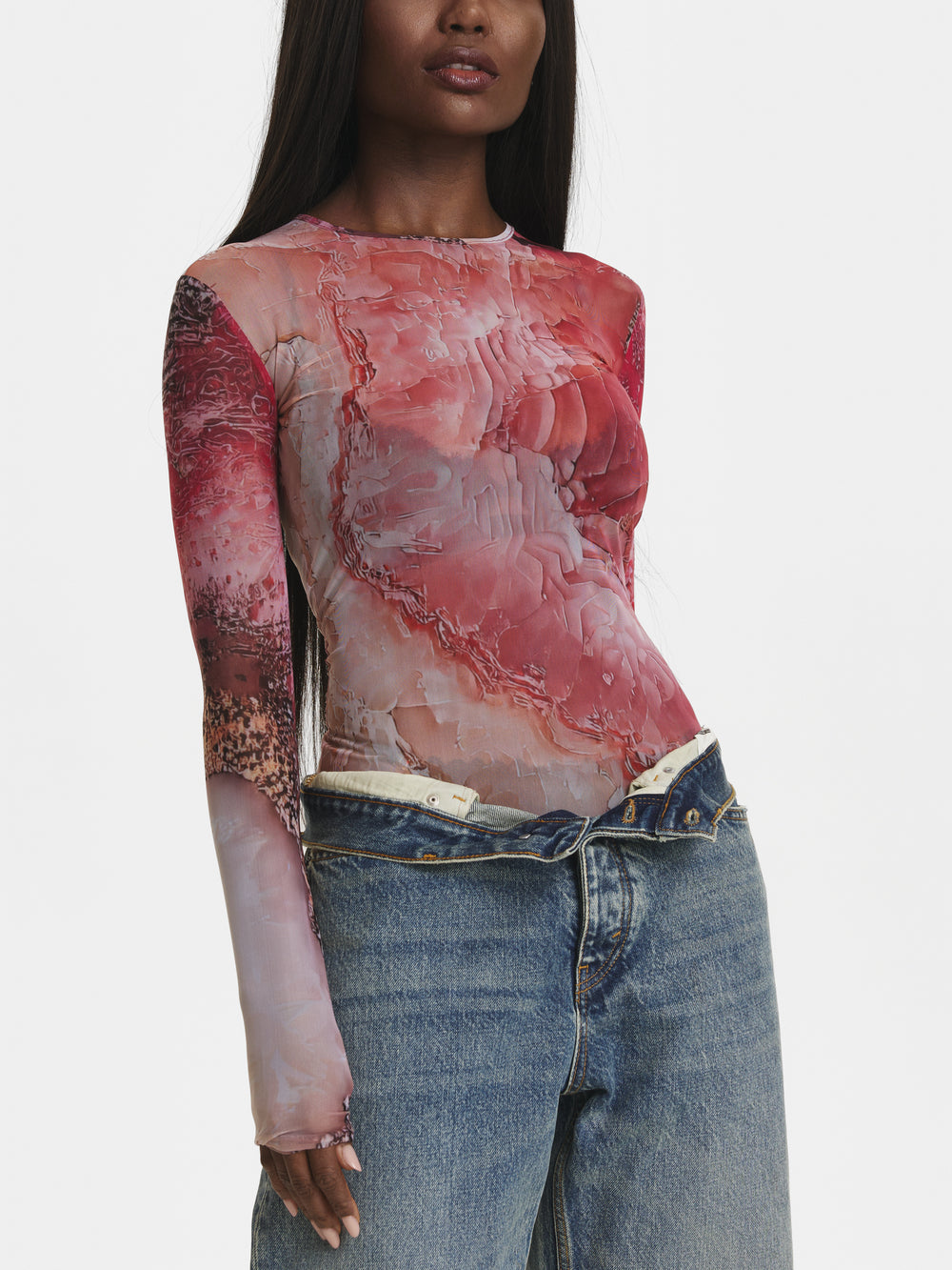 Rose Crystal Mesh Body view 2