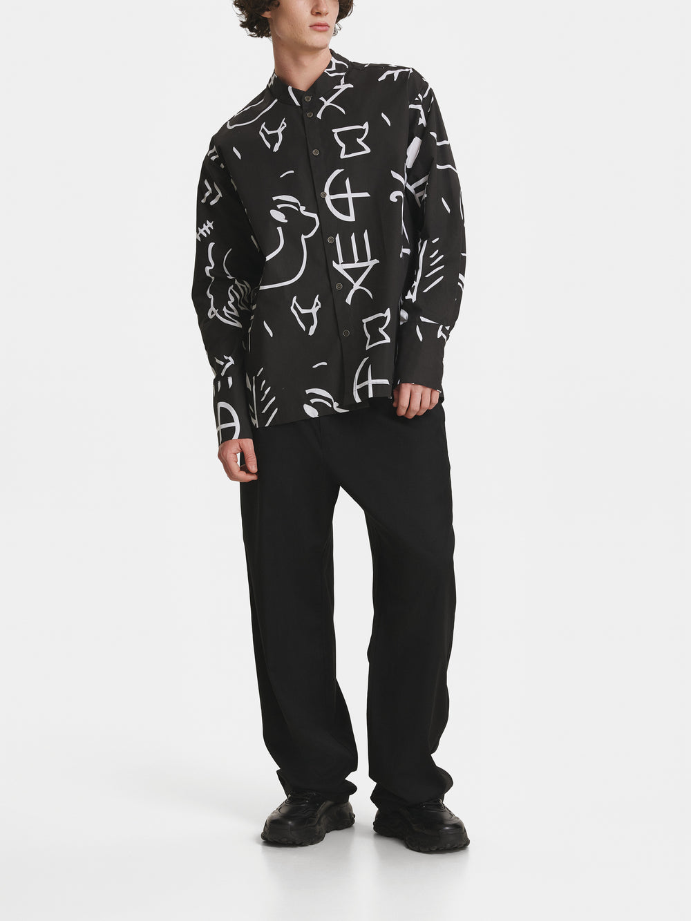 Tartaria Black Cotton Shirt view 2
