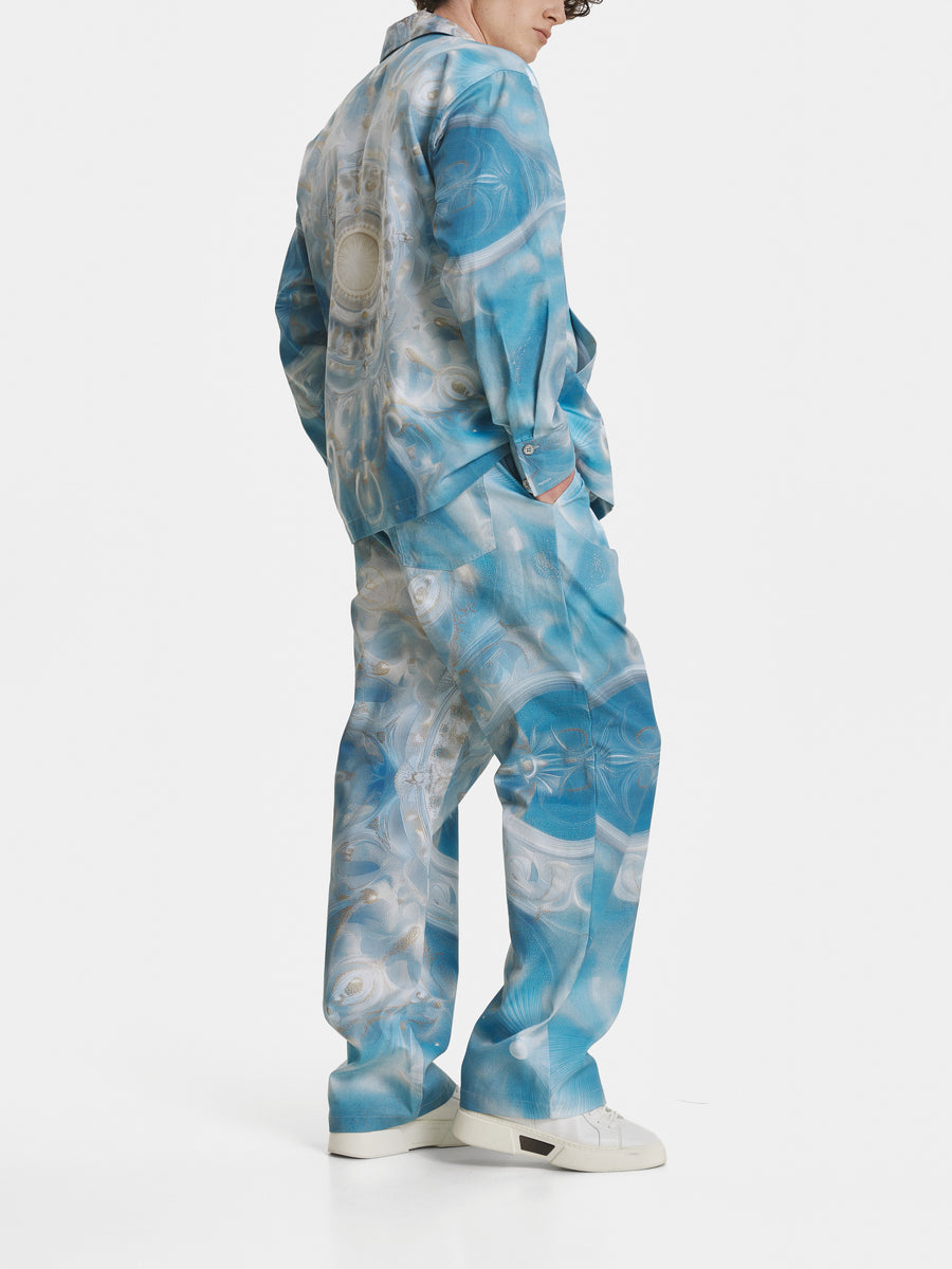 Blueprint Cotton Denim Trousers view 3