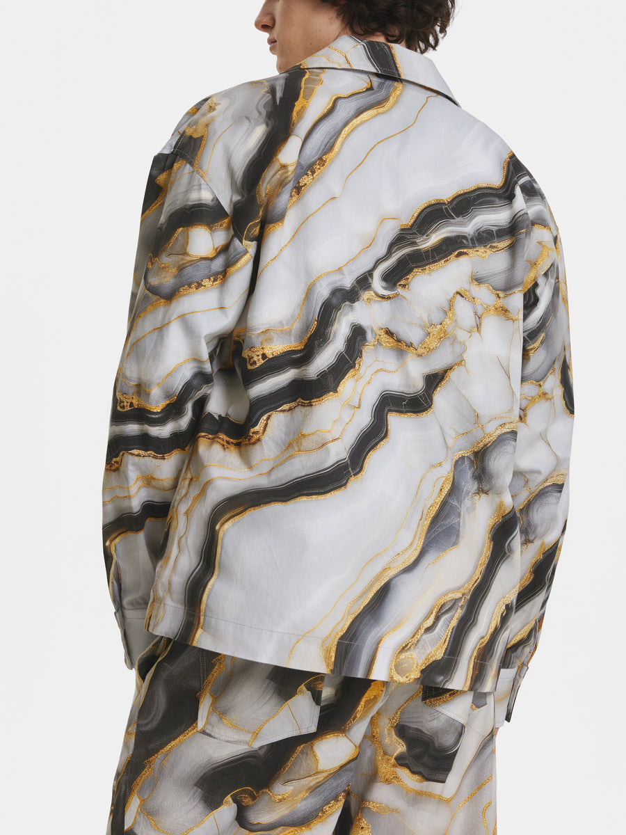 Marble Denim Jacket view 3