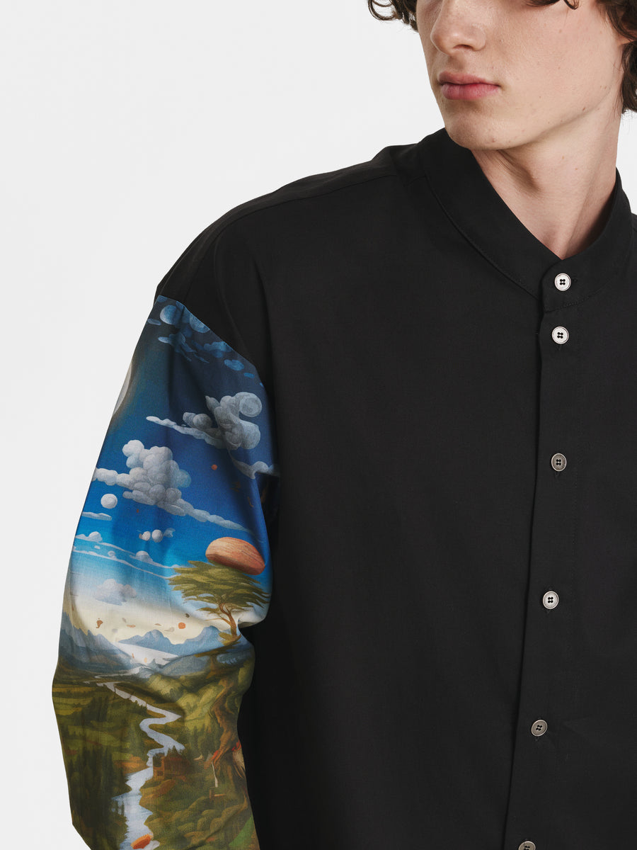 Hybrid Cotton Black Shirt view 4