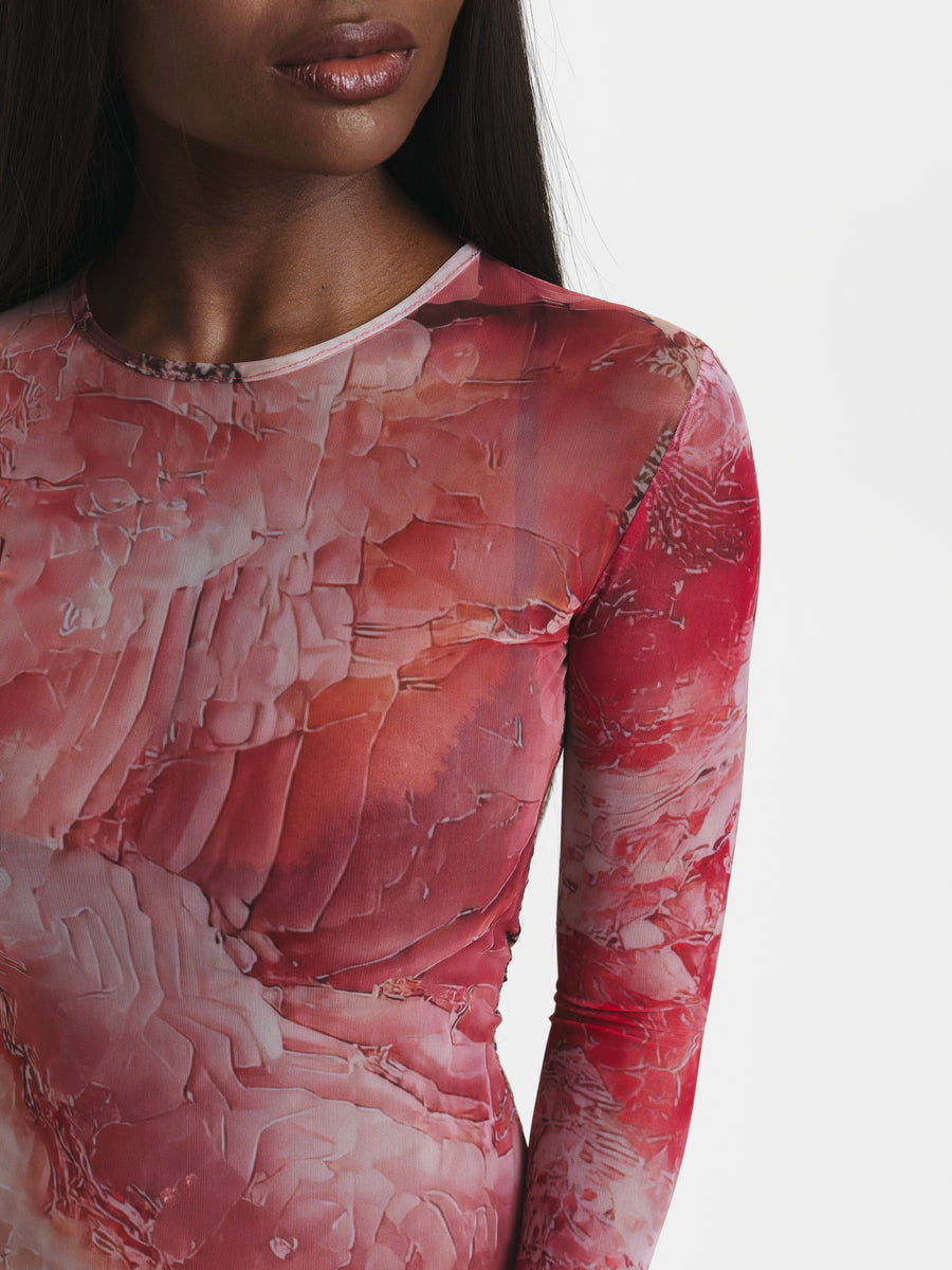 Rose Crystal Mesh Body view 4