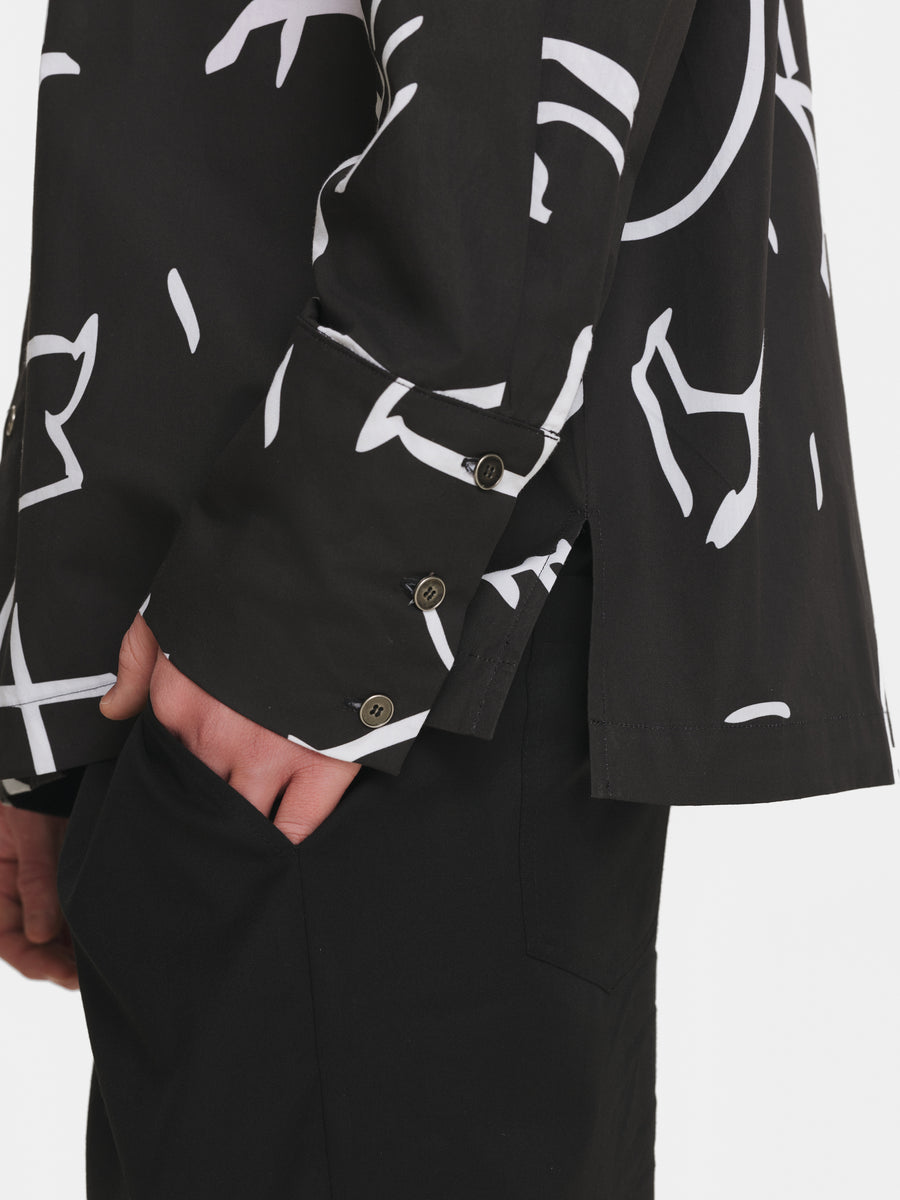 Tartaria Black Cotton Shirt view 4