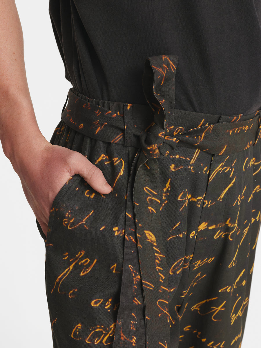 Writing Linen Trousers view 4