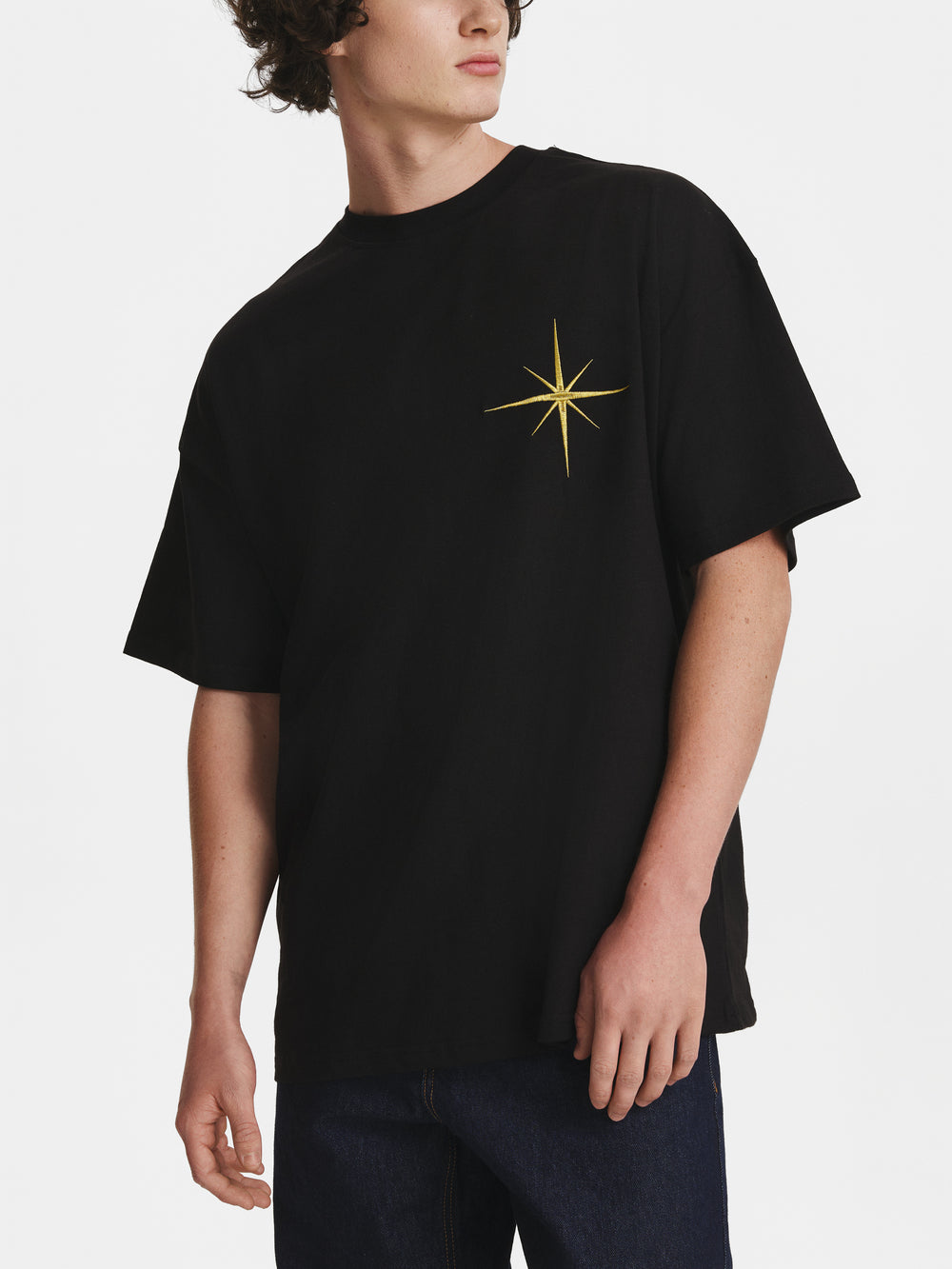 Black Star Cotton T-shirt view 1