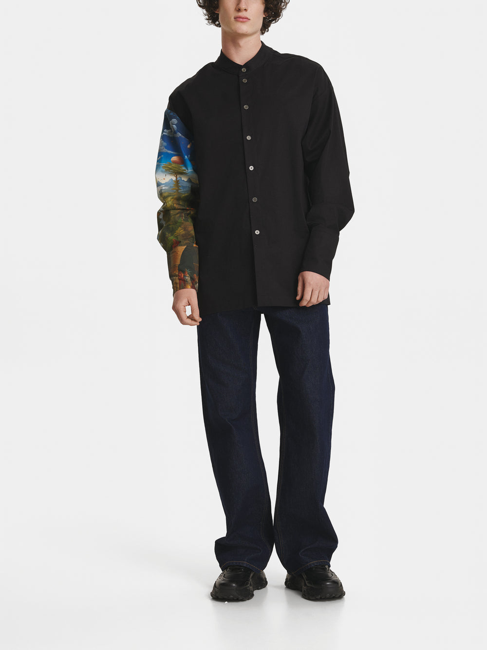 Hybrid Cotton Black Shirt view 1