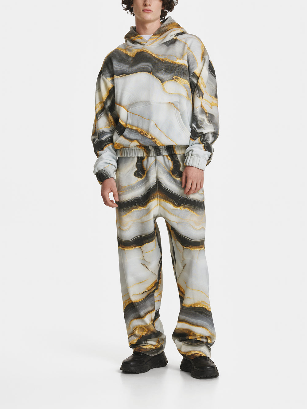 Marble Cotton Hoodie view 1