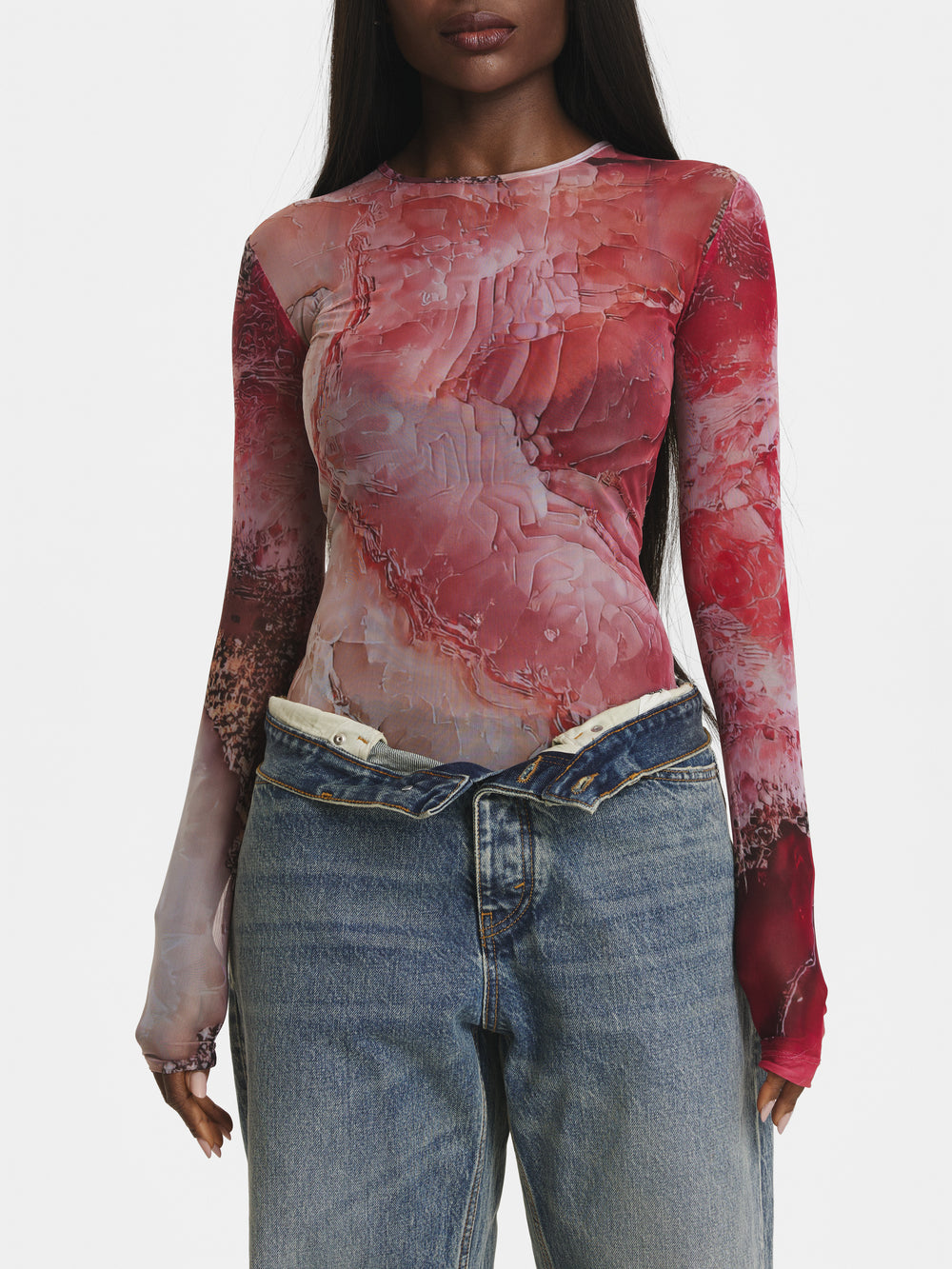 Rose Crystal Mesh Body view 1