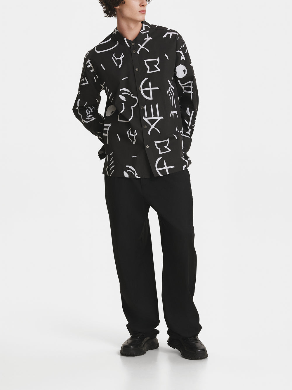 Tartaria Black Cotton Shirt view 1