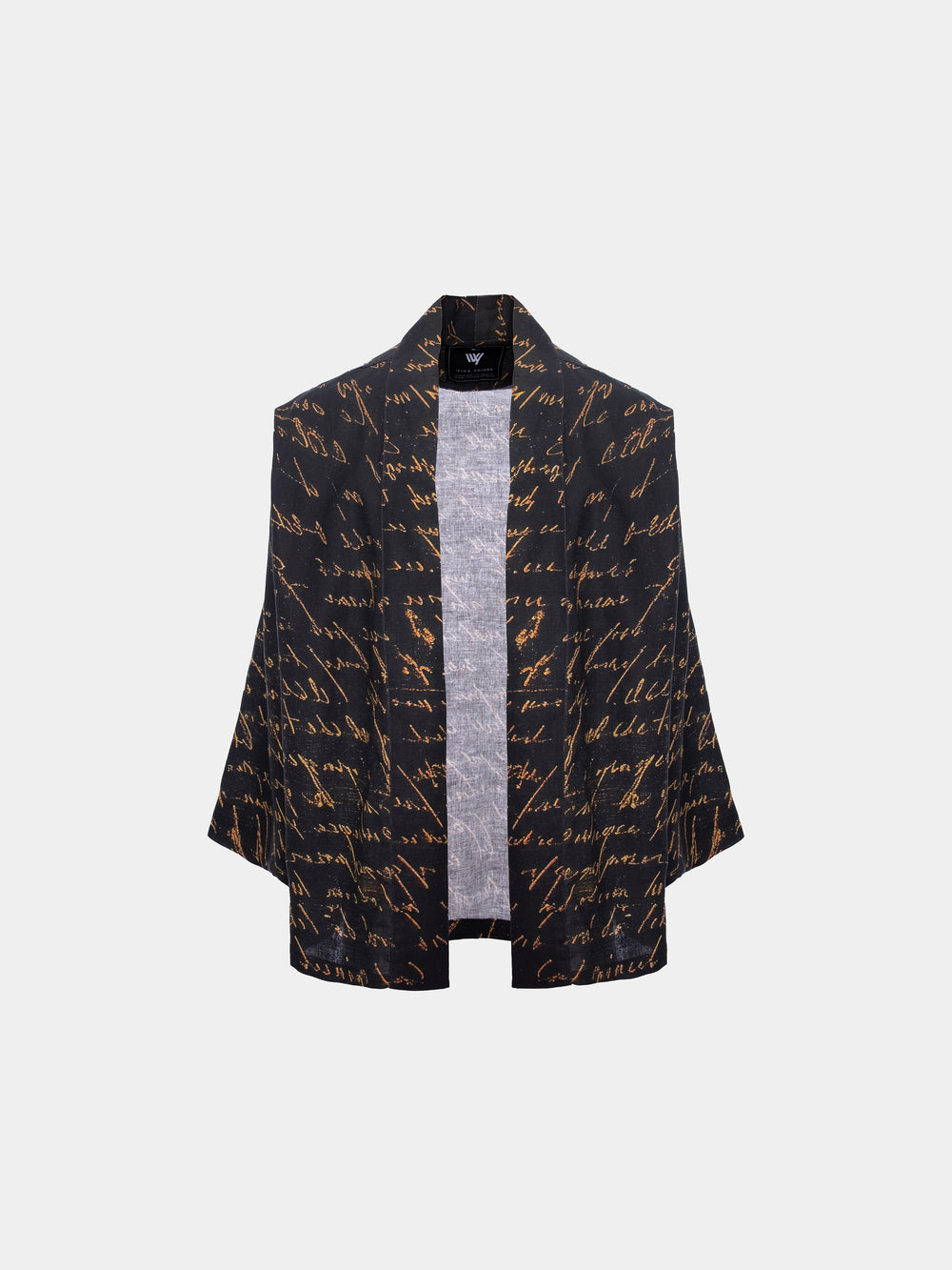 Writing Linen Kimono