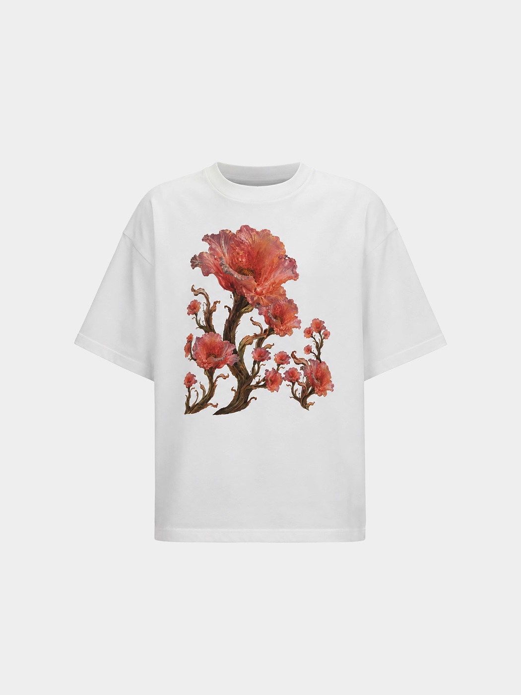 Origin Flower Oversized Cotton T-Shirt view 1