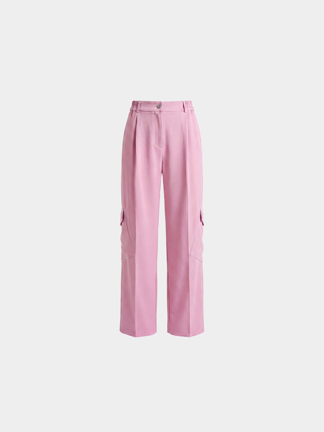Ivy Pink Wool Cargo Trousers view 1