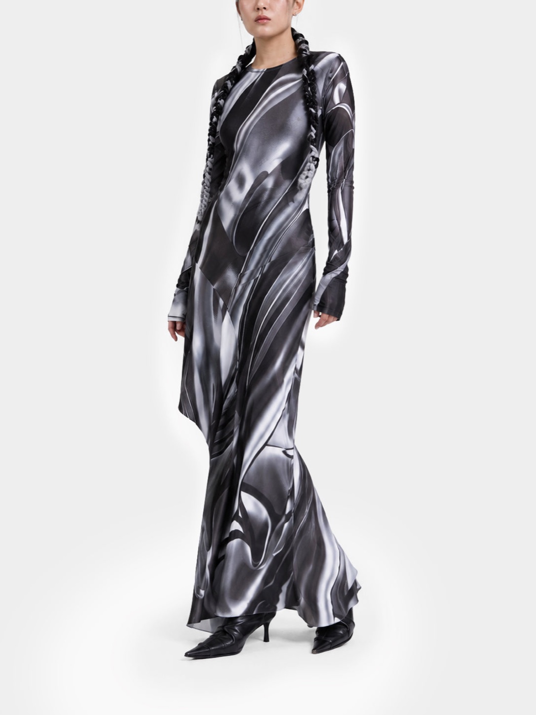Metal Liquid Silver Dress view 2