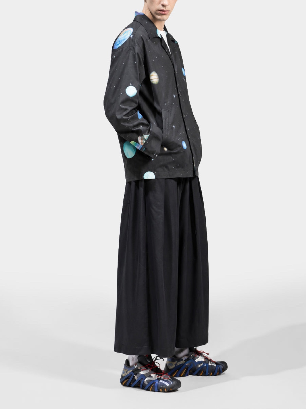 Aether Black Wool Trousers view 3